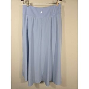Halara Skirt Athletic Flowy High Waisted Midi‎ Length Light Blue Women's Large
